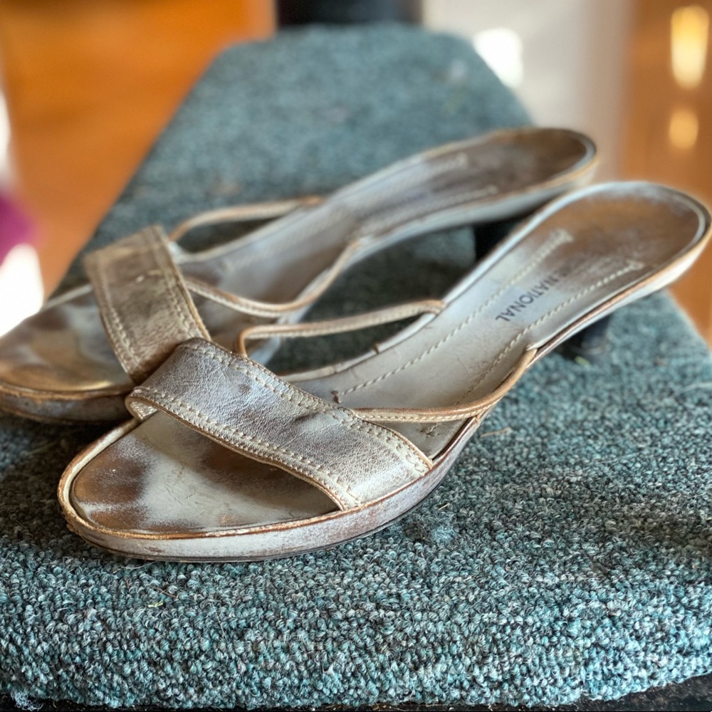 Costume National mule sandals / naturally distressed / size 37.5